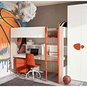 Letto a castello multifunzione con zona studio Spring Zenzero Shop