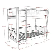 misure letto a castello 