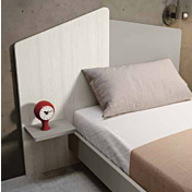 Letto singolo per ragazzi in Bianco altea e Grigio seta