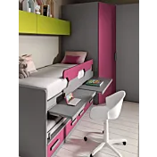 letto scrivanie grigio