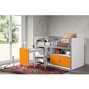 Letto salvaspazio camerette con scrivania, disponibile in 7 finiture