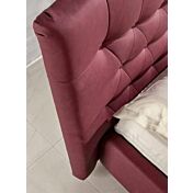 Letto contenitore matrimoniale in ecopelle Ciclamino