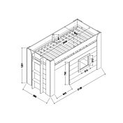 Letto soppalco bianco laccato per bambini