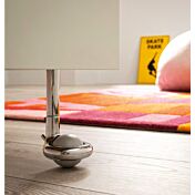 Lettino Edith con ruote per bambini Moretti Compact, Quarzo e Giallo sole