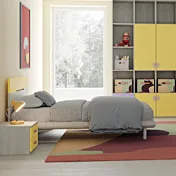 letto piazza e mezza giallo