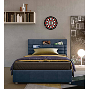 Letto piazza e mezza in tessuto Blu