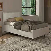 letto ecopelle bianca