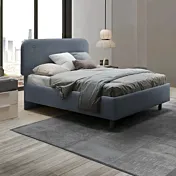 letto matrimoniale azzurro