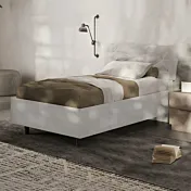 letto bianco ecopelle