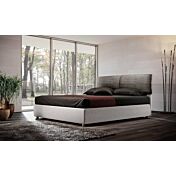 Letto matrimoniale versione king size, con cuscini Intreccio nero