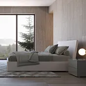 letto contenitore bianco laccato