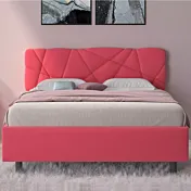 letto rosa ecopelle matrimoniale