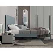 Letto matrimoniale finitura Rovere gesso