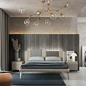 letto testata ecopelle beige