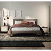 Offerta letto matrimoniale con alloggiamento posteriore, finitura Moka