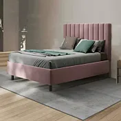 letto velluto rosa antico