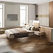 Letto matrimoniale, Sequoia honey e Corda Zenzero Shop