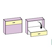 Letto una piazza e mezza trasformabile a scomparsa, Orzo e Visone