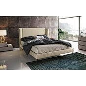 Letto matrimoniale ecopelle Polvere, con piedini Zenzero Shop