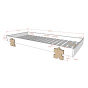 Letto sommier sovrapponibile, disponibili 2 colorazioni