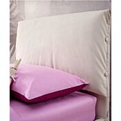 Letto singolo Ginger Moretti Compact con cuscino nella testata, Cotone e Lampone