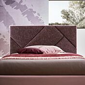 Letto da 1 piazza e mezza Cross Moretti Compact in tessuto Flamingo e Viola mirto