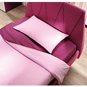 Letto singolo Peak Poly imbottito in tessuto VL14, Moretti Compact