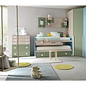 divano letto estraibile con scrivania