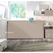 Letto salvaspazio orizzontale in finitura Tortora