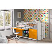 Letto salvaspazio con scrivania integrata, disponibile diversi colori