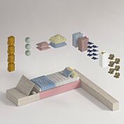 letto salvaspazio rosa bubble