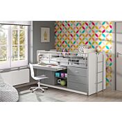 Letto salvaspazio con scrivania integrata, disponibile diversi colori