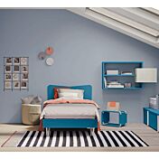 Letto piazza e mezza 134x90x200 h cm, Cadaques, con piedini trasparenti