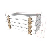 Letto singolo sommier sovrapponibile, disponibili 2 colorazioni