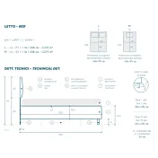 letto matrimoniale grigio contenitore