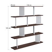 Libreria noce Ankara a 4 ripiani