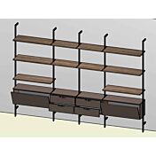 Vista aperta libreria a telaio