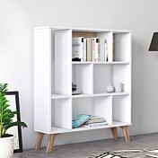 Libreria Ankara bassa Bianca e Rovere