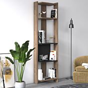 Libreria stretta Ankara 5 ripiani in finitura Rovere e Antracite