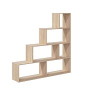 Libreria divisoria bifacciale, design moderno, finitura Rovere