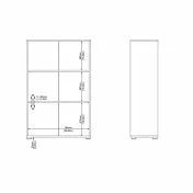 Libreria economica in finitura Rovere composta da 3 ripiani 