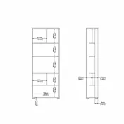 Libreria in promozione finitura Rovere e Bianco  per il tuo ufficio 