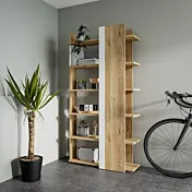 libreria bianca e rovere