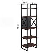 Libreria Ankara stretta noce e antracite