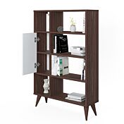 Libreria noce Ankara con anta bianca