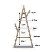 Libreria in stile nordico, finitura Bianco e Pino massello