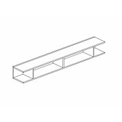 Libreria porta tv 138x21x19 h cm, Argilla, collezione Logica