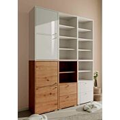 libreria in offerta bianco opaco e rovere oak