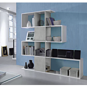 Libreria moderna Bianca e Cemento