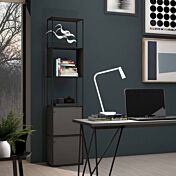 Libreria moderna colore Grigio laccato, L.40 cm